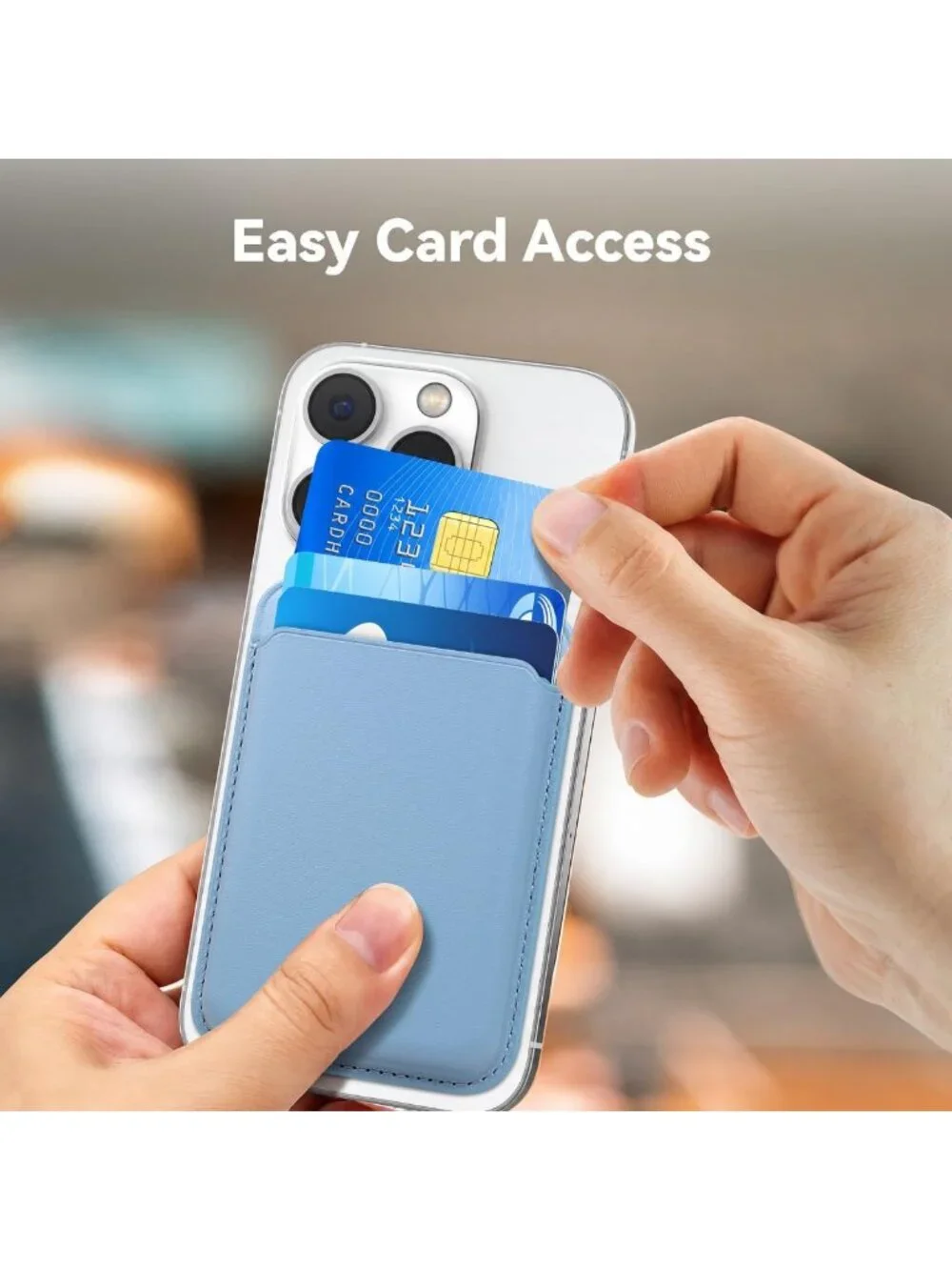 Magnetic Phone Wallet Case with Card Holder & Mag-Safe Compatibility - Slim